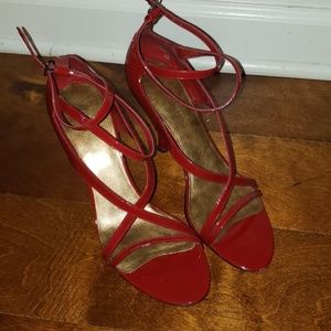 Nine West Red Patent Leather Heels